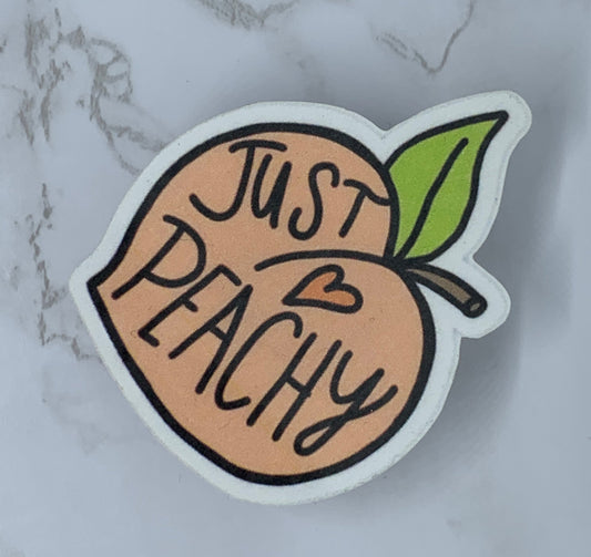 Just Peachy large sticker