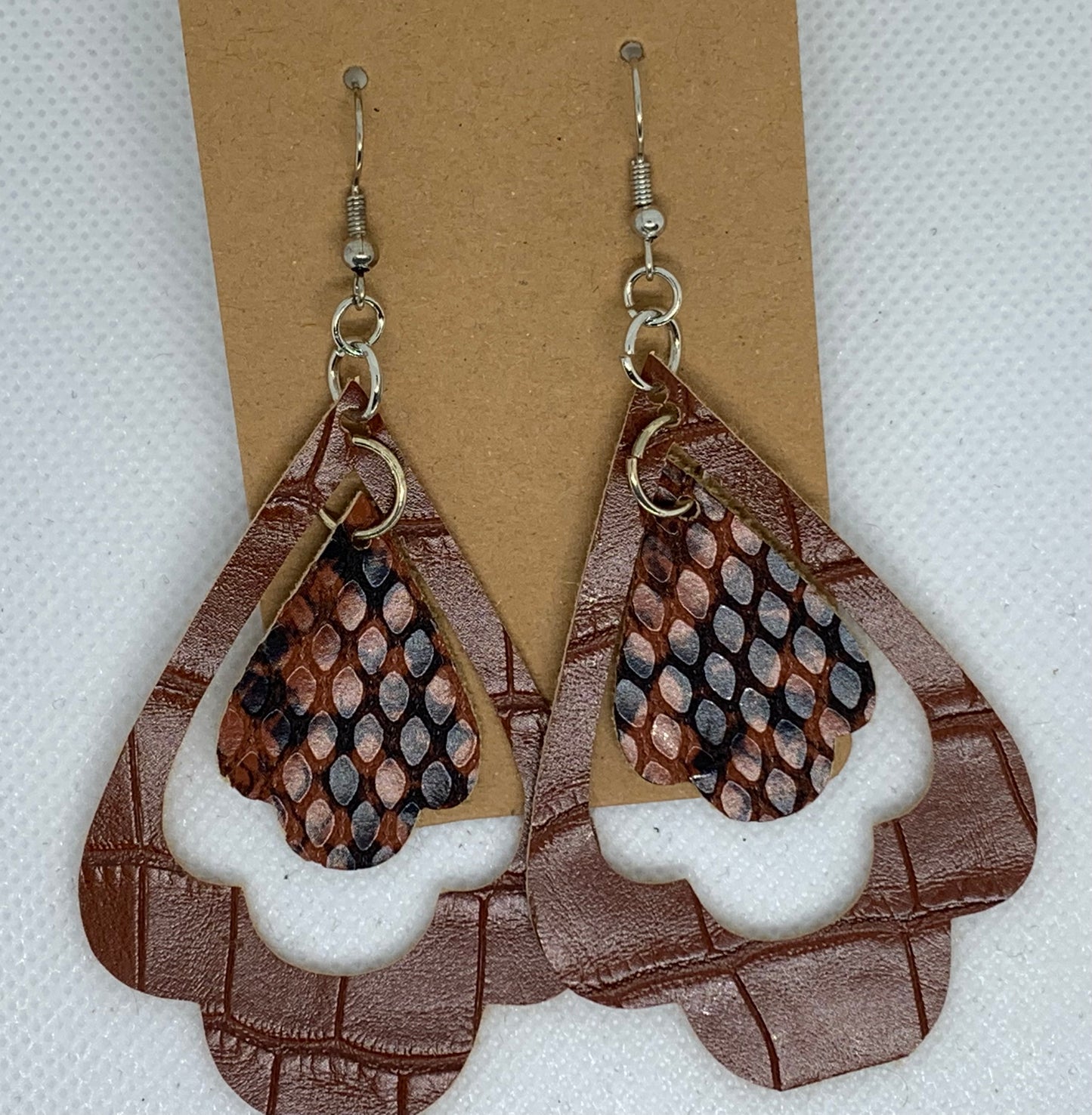 Black and Brown Dangle Earrings