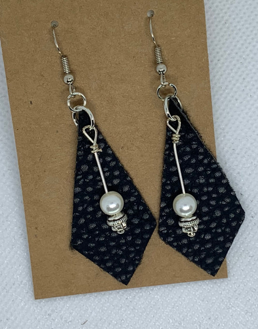 Black and White Dangle Earrings