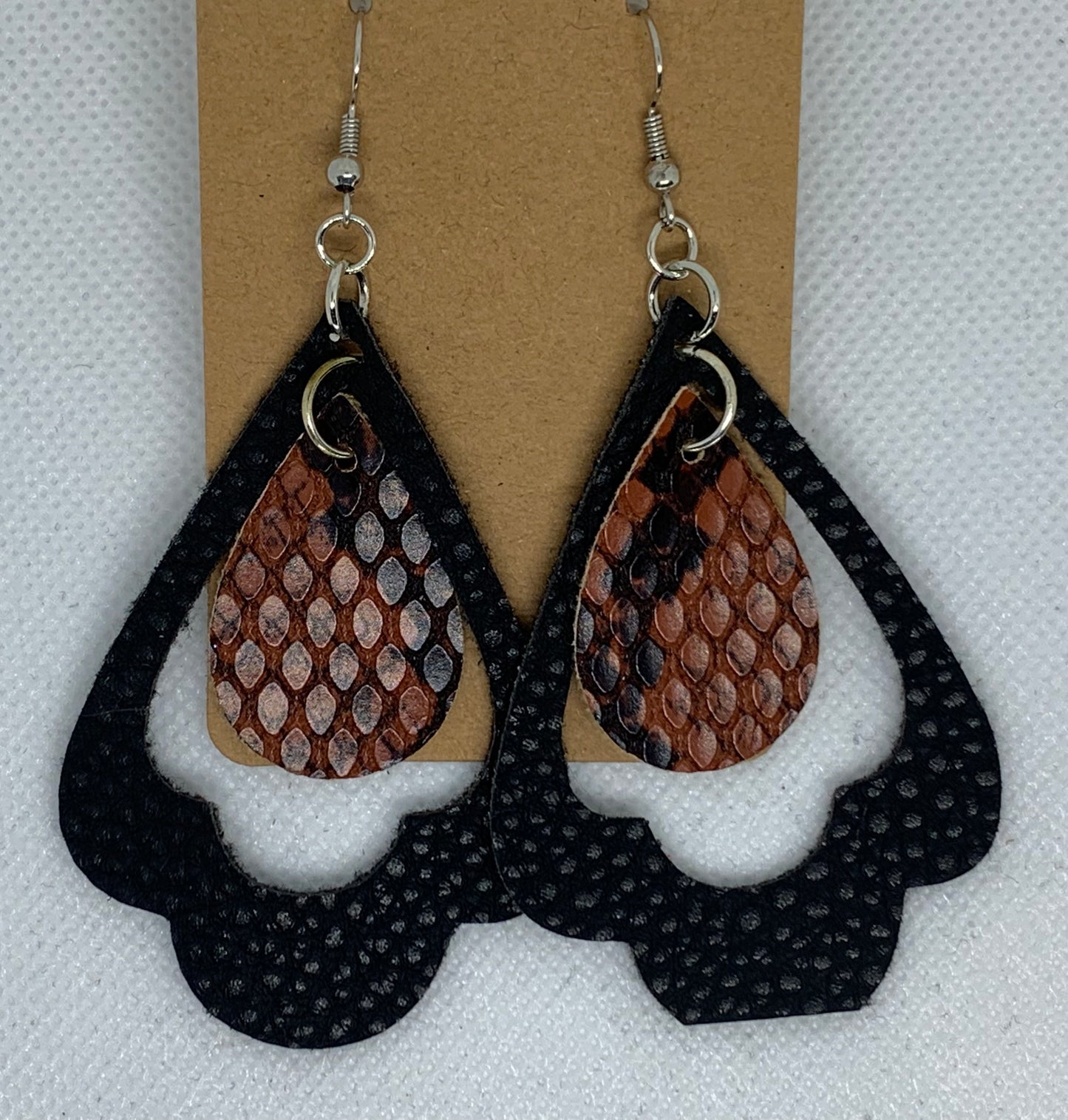 Black and Brown Dangle Earrings