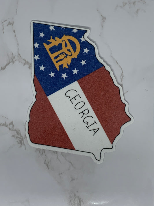 Georgia state flag sticker