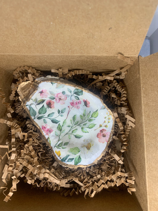 Floral jewelry dish