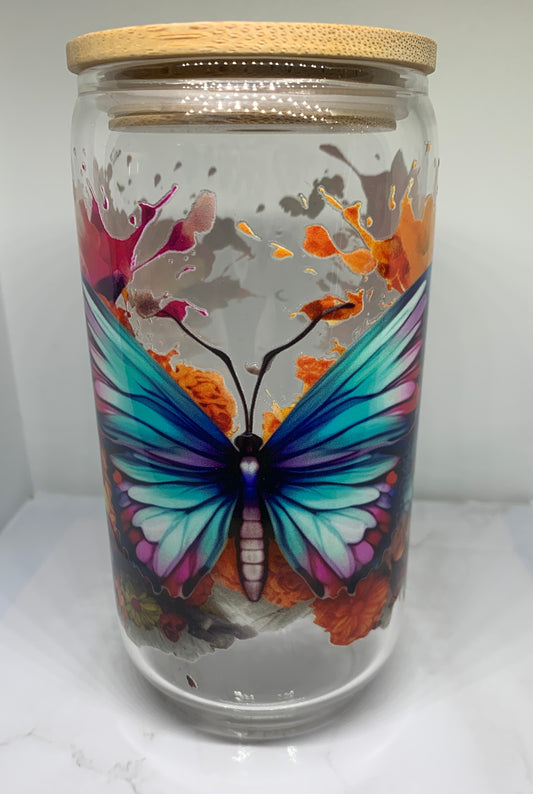 Butterfly Glass Tumbler