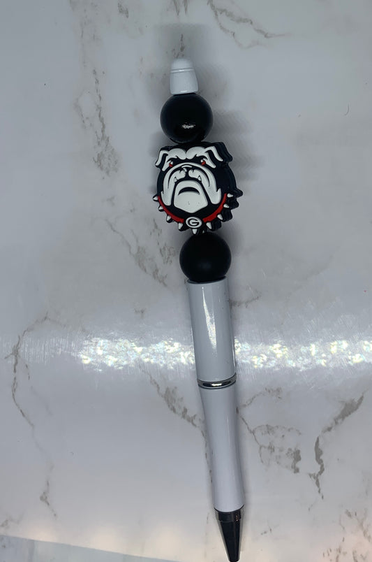 Georgia Bulldog Beaded Pen