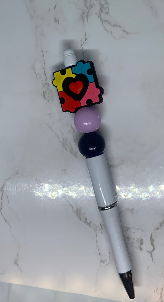 Autism Awareness Beaded Pen