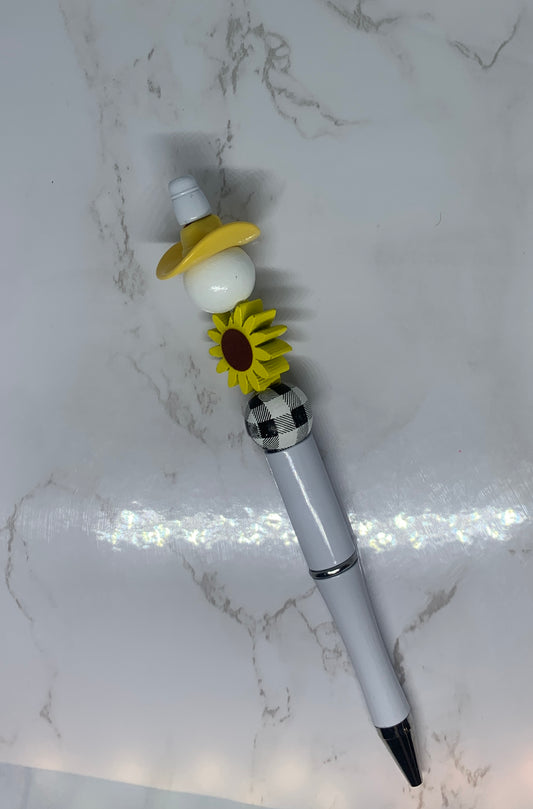 Sunflower Beaded Pen