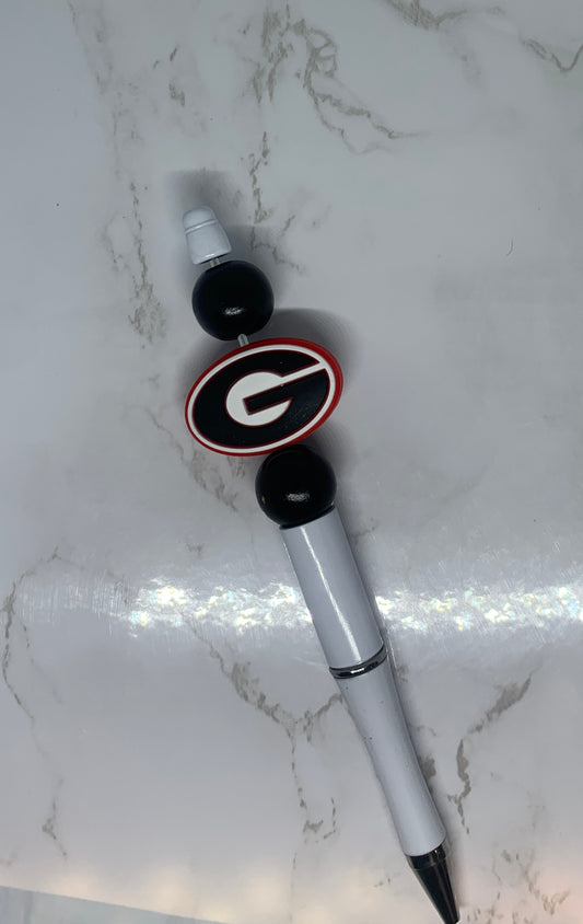 Georgia Bulldog Beaded Pen