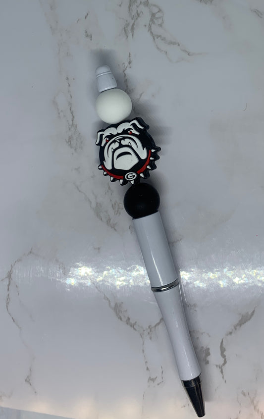 Georgia Bulldog Beaded Pen