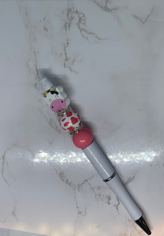 Cow Beaded Pen