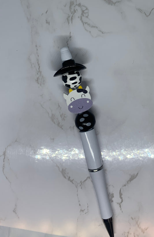 Cow Beaded Pen