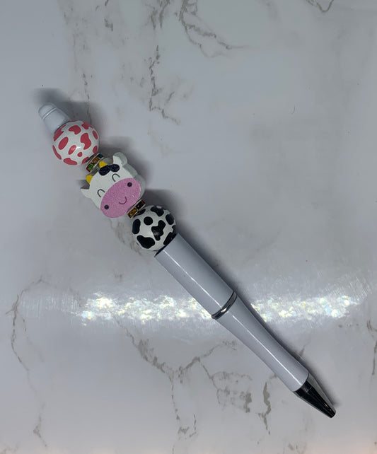 Cow Beaded Pen