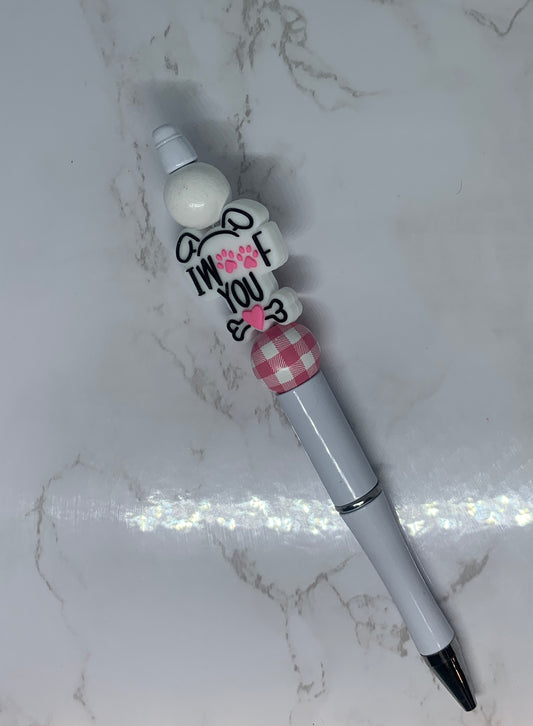 "I Woof You" Beaded Pen