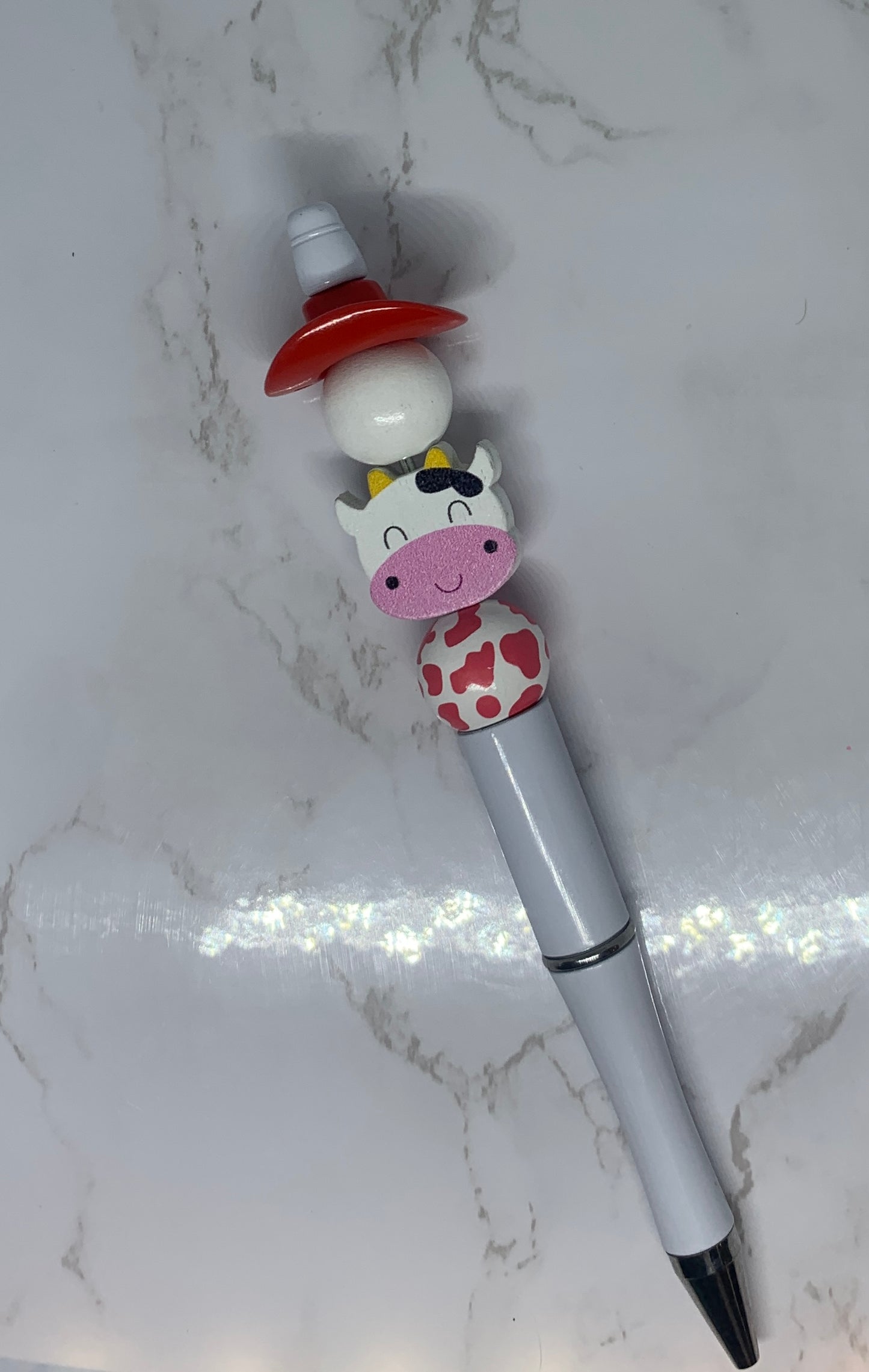 Cow Beaded Pen