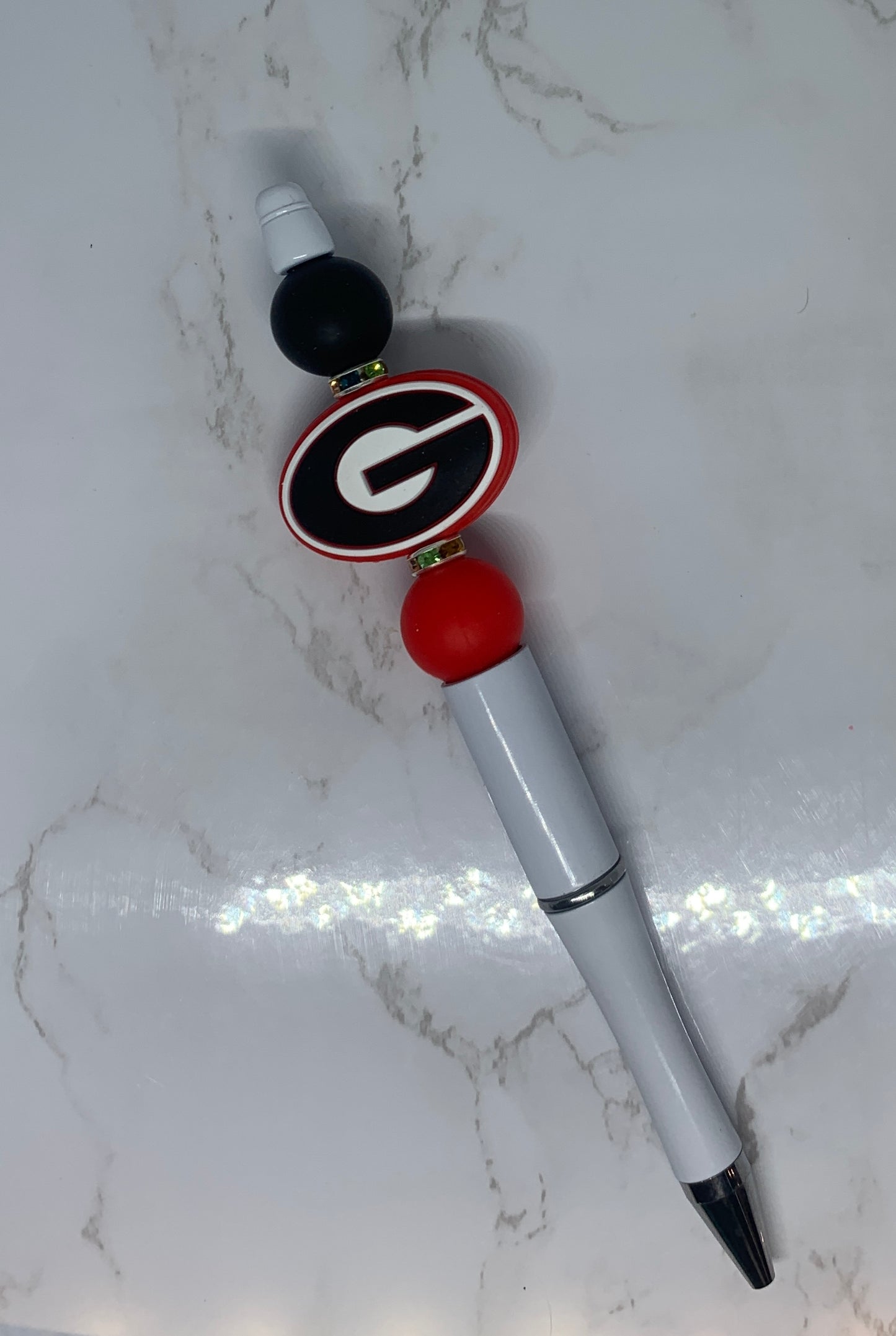 Georgia Bulldog Beaded Pen