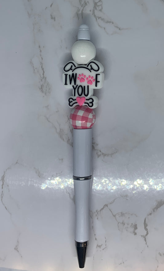 "I Woof You" Beaded Pen