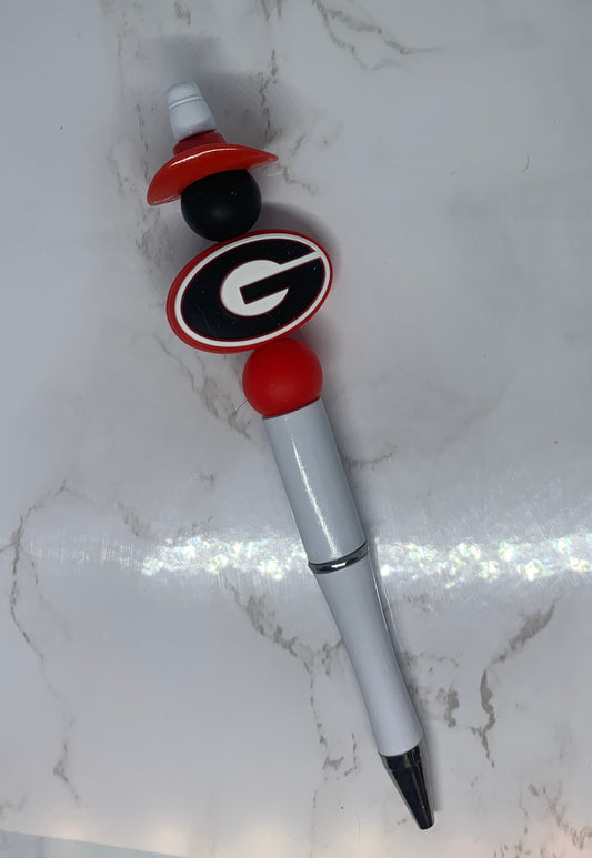 Georgia Bulldog Beaded Pen