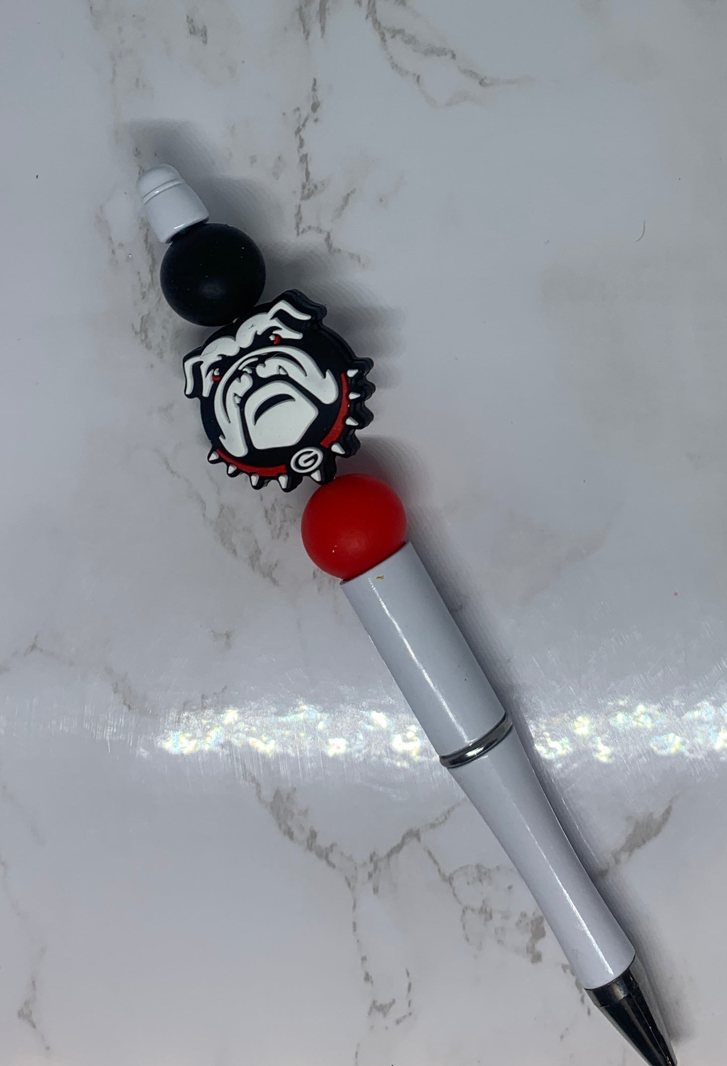 Georgia Bulldog Beaded Pen