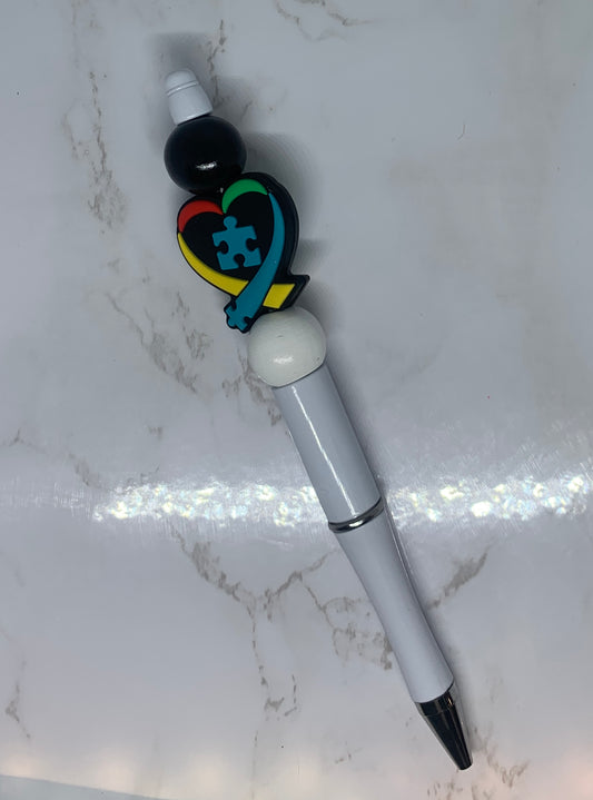 Autism Awareness Beaded Pen