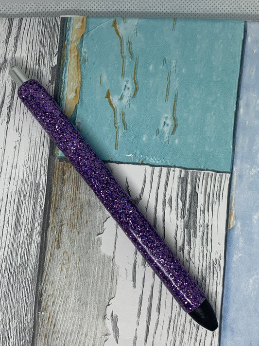 Resin Glitter Pen in Black Ink