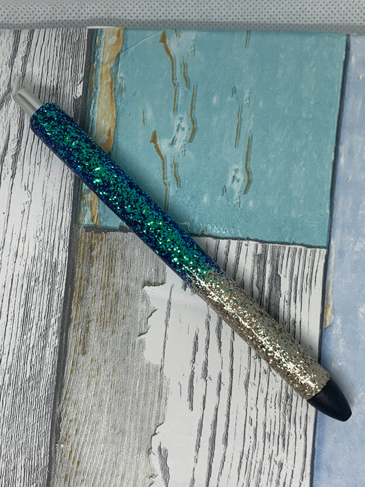 Resin Glitter Pen in Black Ink